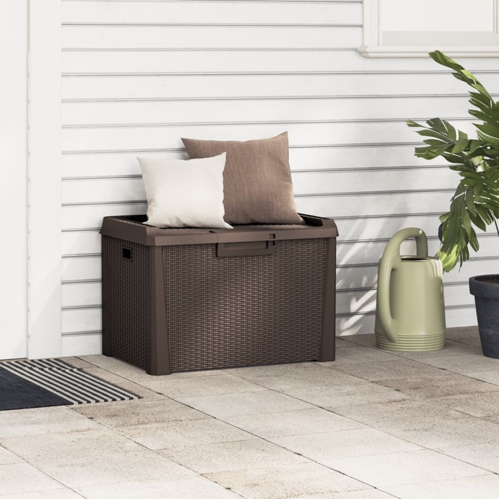 Actual product image VidaXL Gartentruhe Braun 125 L PP,Farbe: Braun,Material: 100