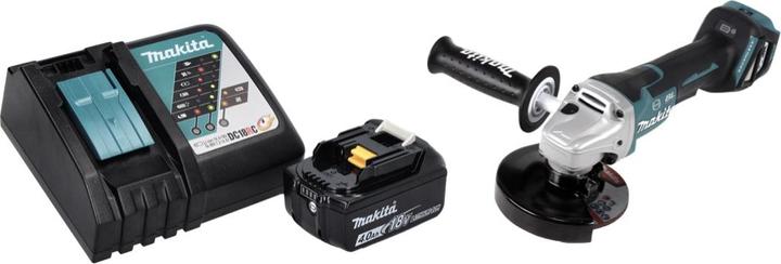 Produktbild Makita DGA 517 RM1 Akku Winkelschleifer 18 V 125 mm Brushless + 1x Akku 4,0 Ah + Ladegerät (125 mm)