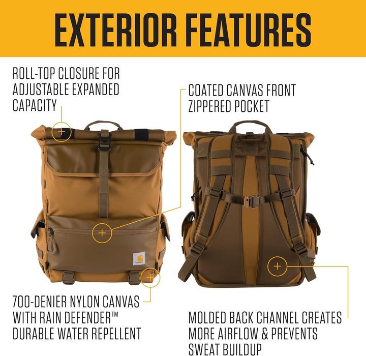 Actual product image Carhartt Rain Defender Roll Top Backpack