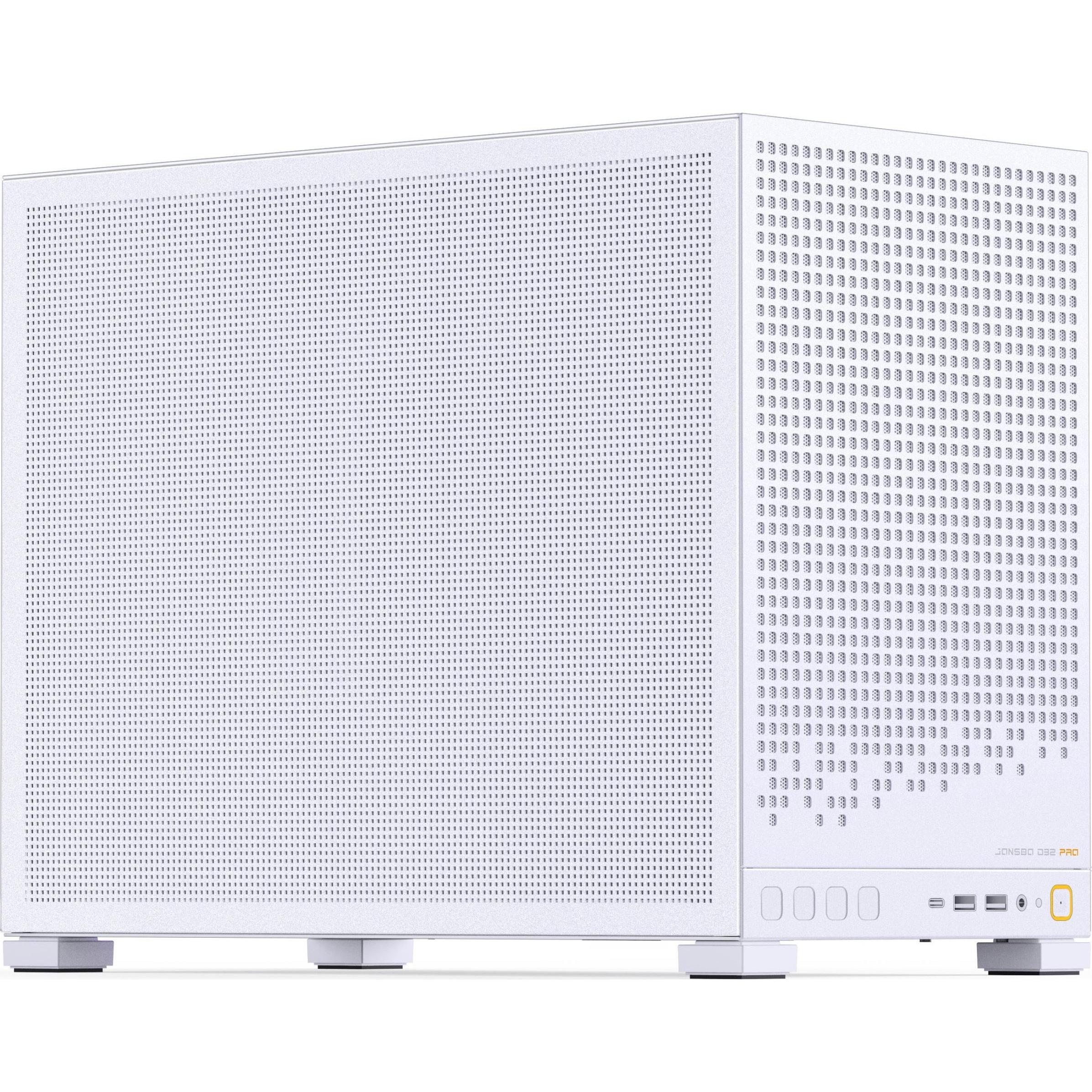 Jonsbo D32 PRO Mesh PC-Gehäuse, Mini-Gehäuse, mATX - weiss (Micro ATX (mATX)), Case PC, Bianco