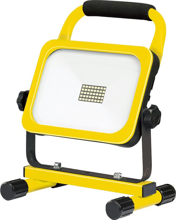 Steffen WORKLIGHT LED Akku-Strahler 30W mit Traggriff und Standfuss, gelb (3300 lm)