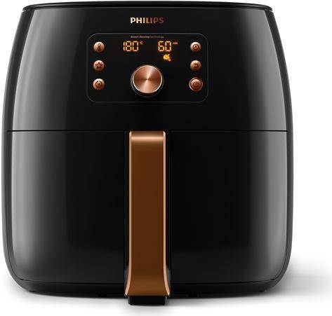 Philips HD9867/90 friteuse Enkele heteluchtfriteuse Zwart, Koper