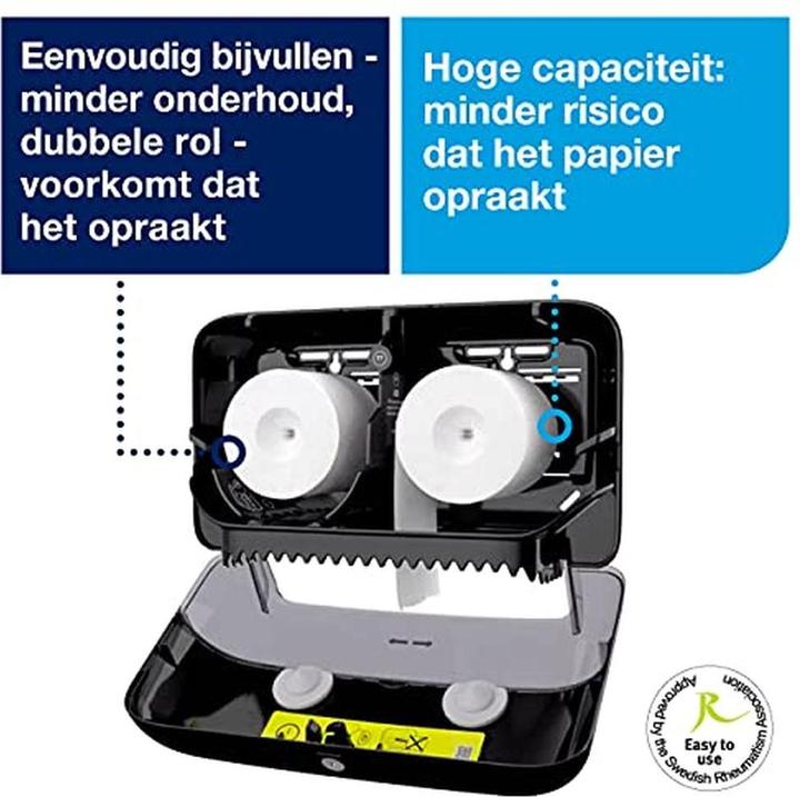 Immagine prodotto Tork Distributore di carta igienica a doppio rotolo Midi senza maniche