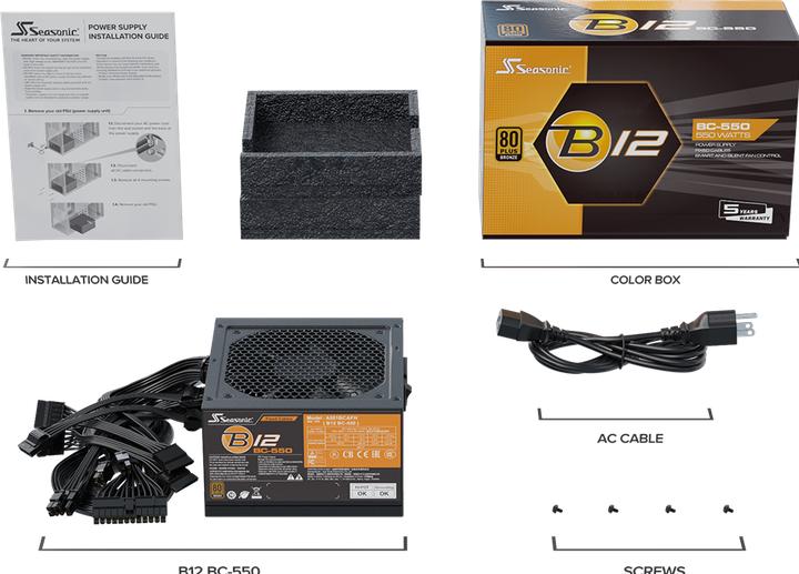 Image du produit Seasonic B12 BC (550 W)