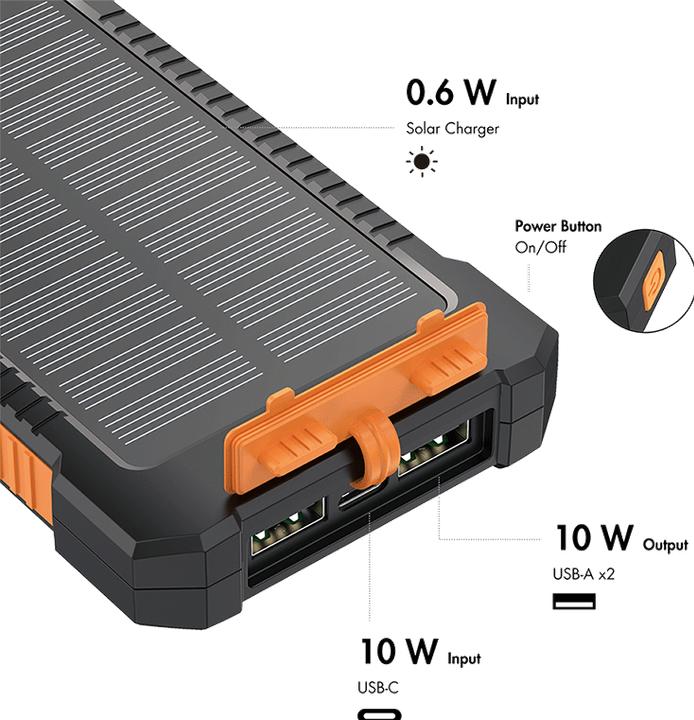Actual product image LogiLink Solar power bank (8000 mAh, 10 W, 29.60 Wh)