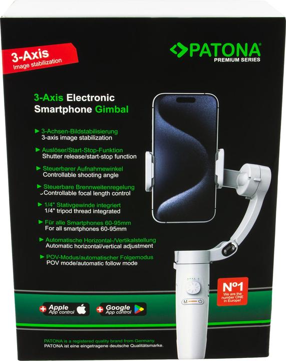 Actual product image Patona 3-axis gimbal smartphone (Smartphone)