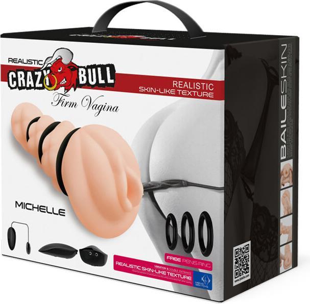 Productafbeelding Crazy Bull Masturbatiehuls, bevestiging van siliconenringen in drie maten, trekt meer gevoel, TPR-materiaal