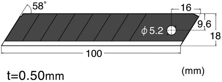 Actual product image NT Cutter BL-13P (Replacement blade)