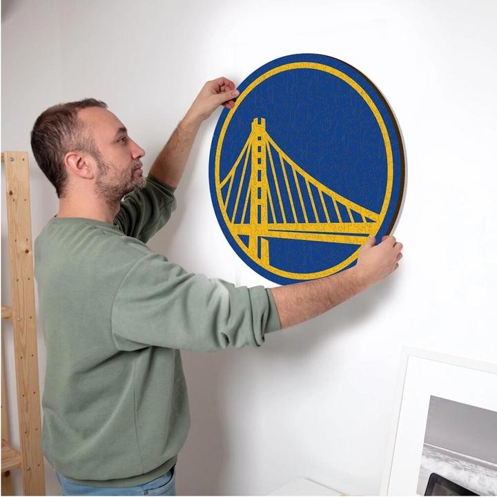 Actual product image Iconic NBA - Golden State Warriors - Logo - Wooden Puzzle Size M (270 pieces) (270 pieces)