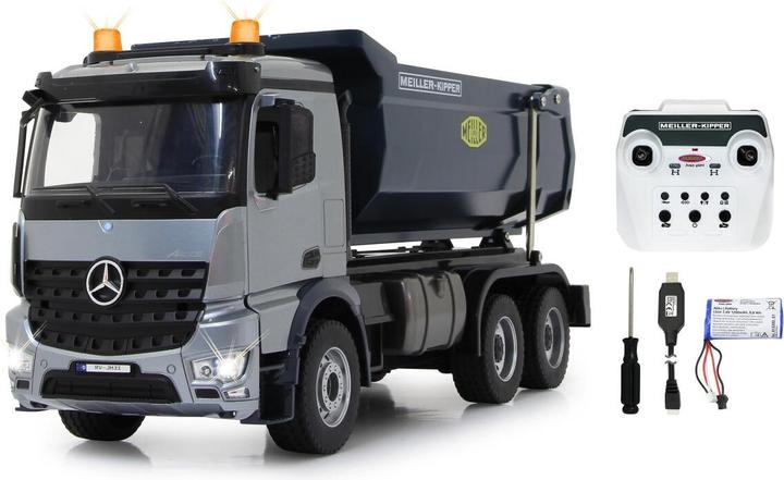 Actual product image Jamara Dump Truck Mercedes-Benz Arocs Metal Meiller 1:20 2.4GHz