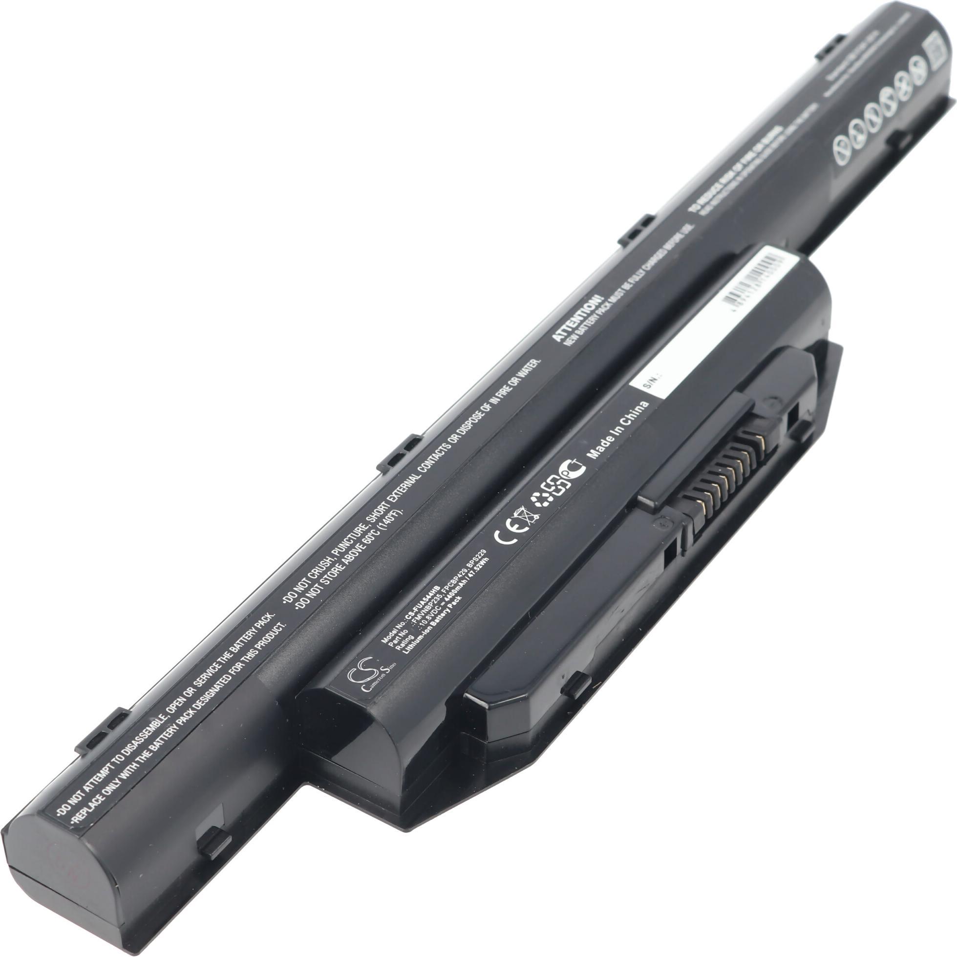 AccuCell Akku passend für Fujitsu LifeBook A544 Akku FMVNBP235 4400mAh (4400 mAh), Notebook Akku, Schwarz