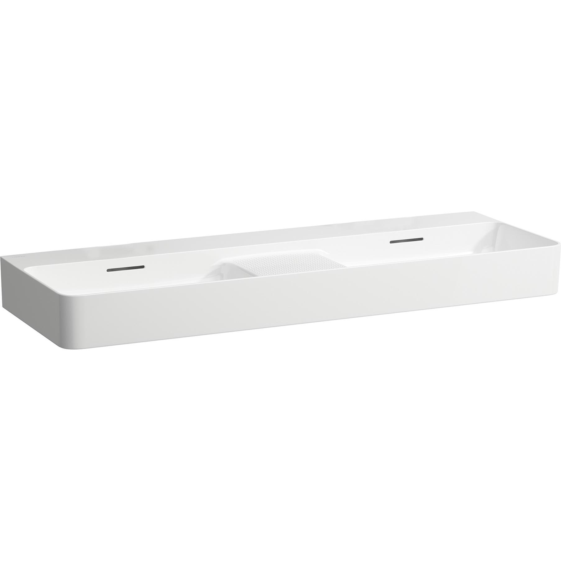 Laufen, Waschbecken, Doppelwaschtisch VAL 1200x400mm we ma m ÜL ohne Hahnloch (400 mm, 1200 mm)