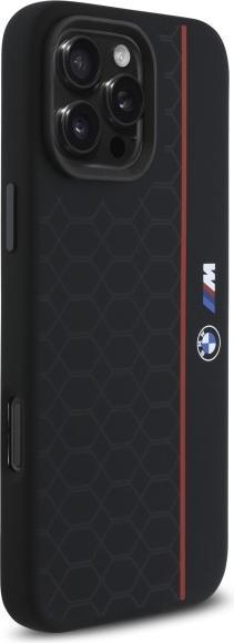 Produktbild BMW BMHMP16X23SHER iPhone 16 Pro Max 6.9" czarny/black hardcase Silicone Hexagon Red Line MagSa (Apple iPhone 16 Pro Max)