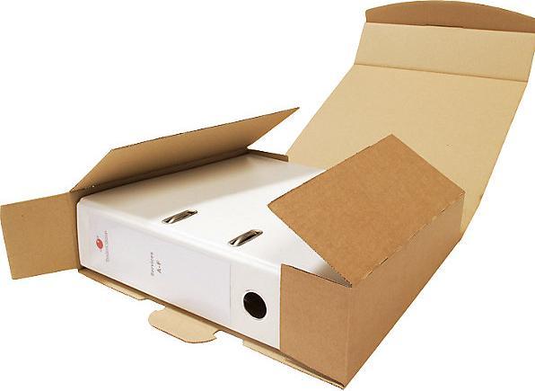 Actual product image kaiserkraft File pack, with tuck top, LxWxH 320 x 290 x 50 mm, brown, 30+ items. (1 x)