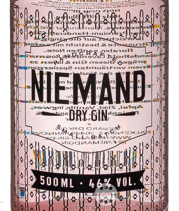 Produktbild Niemand Gin Dry Gin (1 x 50 cl)