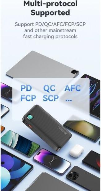 Image du produit Usams Powerbank ze zwijanym kablem Retractable Lightning 10000 mAh PD 20W Fast Charge XY Series biał (10000 mAh, 50 W)