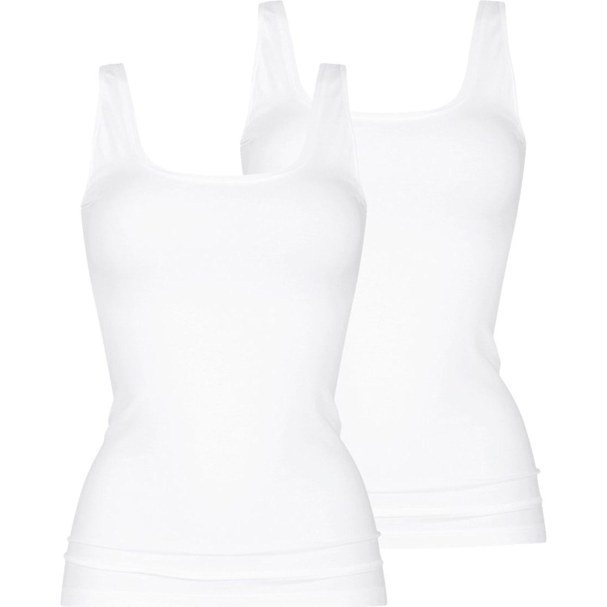 Thumbnail - Mey, Damen, Shirt, 2er Pack Organic Träger-Top, Weiss, (46)