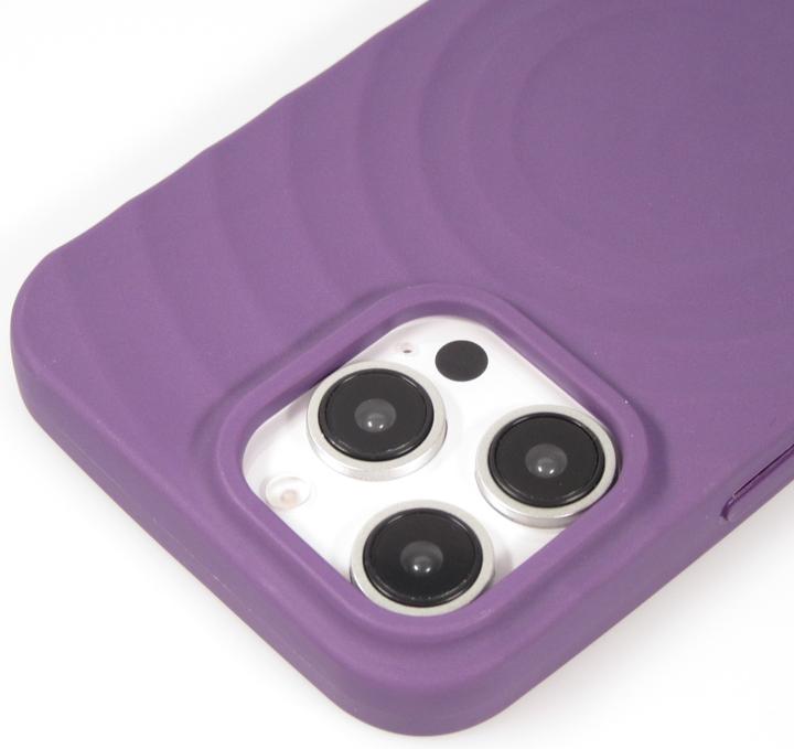 Image du produit PhoneLook Coque Silicone Soft Touch MagSafe avec vagues et lanière Violet (Apple iPhone 16 Pro Max)