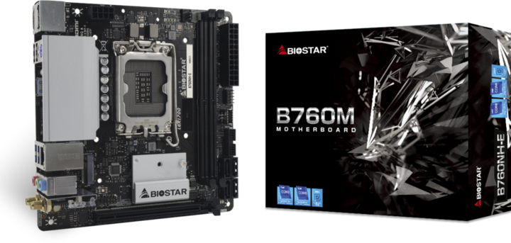 Image du produit Biostar B760NH-E (LGA 1700, Intel B760, Mini-ITX)