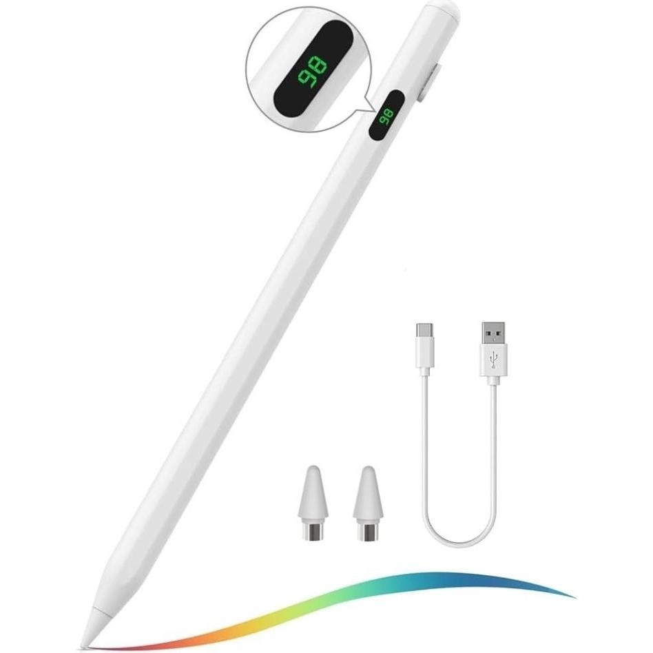 PowerGuard Magnetic Stylus Universal Touchscreen Pencil, Penna per tablet, Bianco