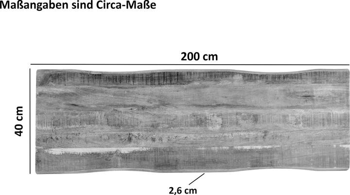 Actual product image SAM CURTIS Baumkante massiv Mango (200 x 40 cm)