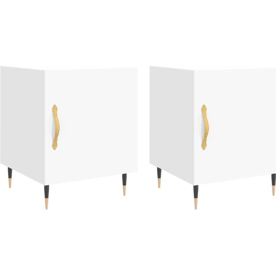 Vidaxl Weiss Nachttisch, Nachttisch (40 X 40 X 50 Cm)