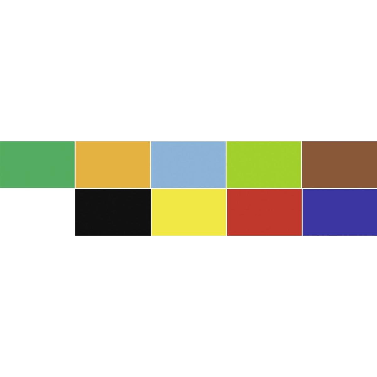 Ursus, Bastelpapier, Plakatkarton 380g/qm 48x68cm VE=10 Bogen 10 Farben sortiert (380 g/m², 1 x)