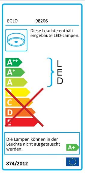 Energy Label EGLO LED ceiling light (3900 lm)