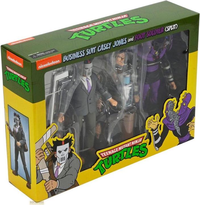 Actual product image Neca Teenage Mutant Ninja Turtles (Cartoon) Action Figures 2-Pack Business Suit Casey Jones & Split Foot