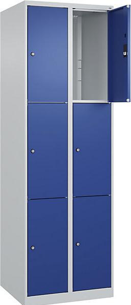 Actual product image C+P CP Classic Plus locker cabinet gentian blue, light grey 080000-203 S10003, 9 lockers 60.0 x 5 (60 x 50 x 185 cm)