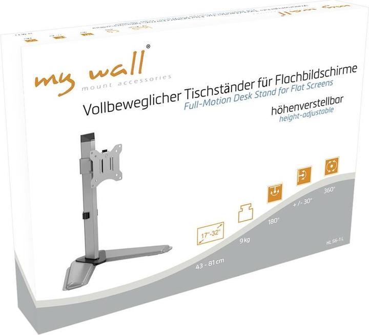 Actual product image myWall Height-adjustable table stand for flat screens (Table, 32", 9 kg)