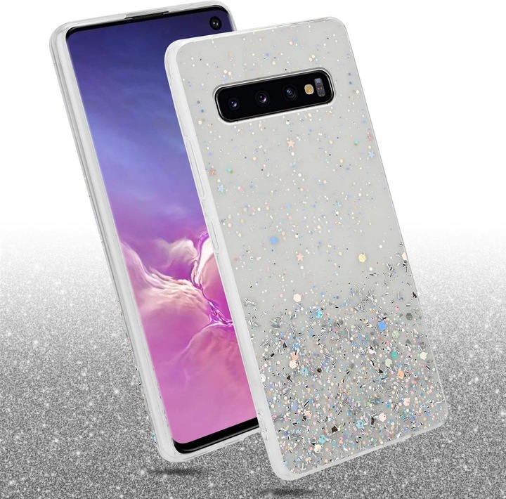 Actual product image Cadorabo TPU cover sparkling glitter (Samsung Galaxy S10)