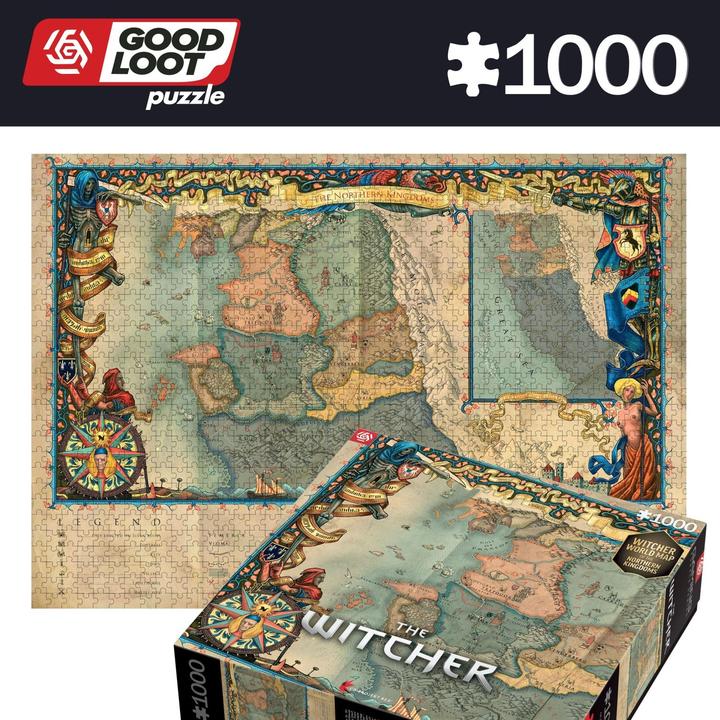 Produktbild Good Loot The Witcher: Northern Kingdom Map - Puzzle (1000 Teile)