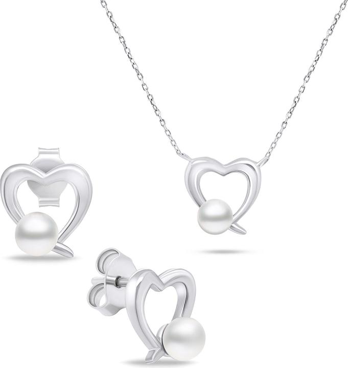 Immagine prodotto Brilio Silver Romantic Silver Jewelry Set With Pearls Set234w Earrings Necklace