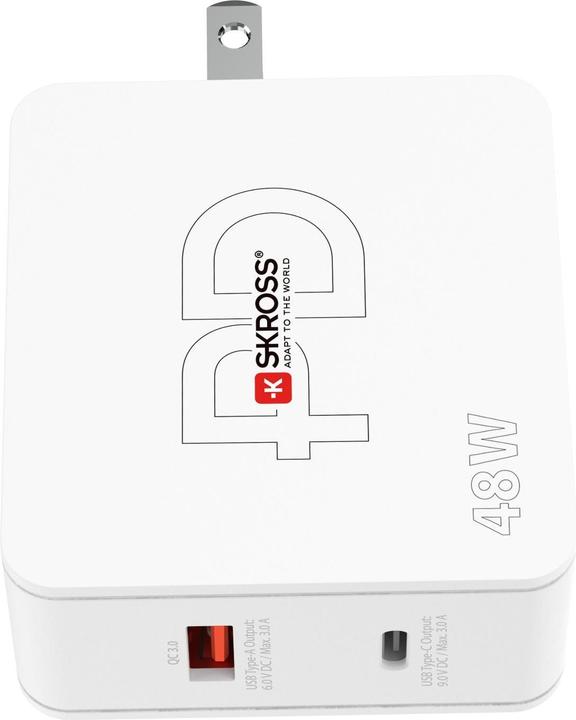 Produktbild Skross USB Netzteil Multipower Combo+, US 48 W, 5 V 9 V (48 W, 2 Ports)