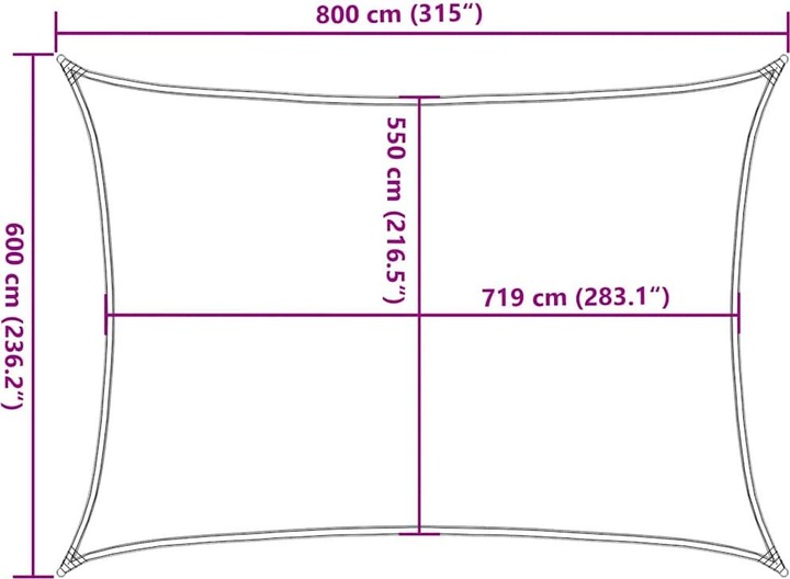 Actual product image VidaXL Sonnensegel (600 x 800 cm)