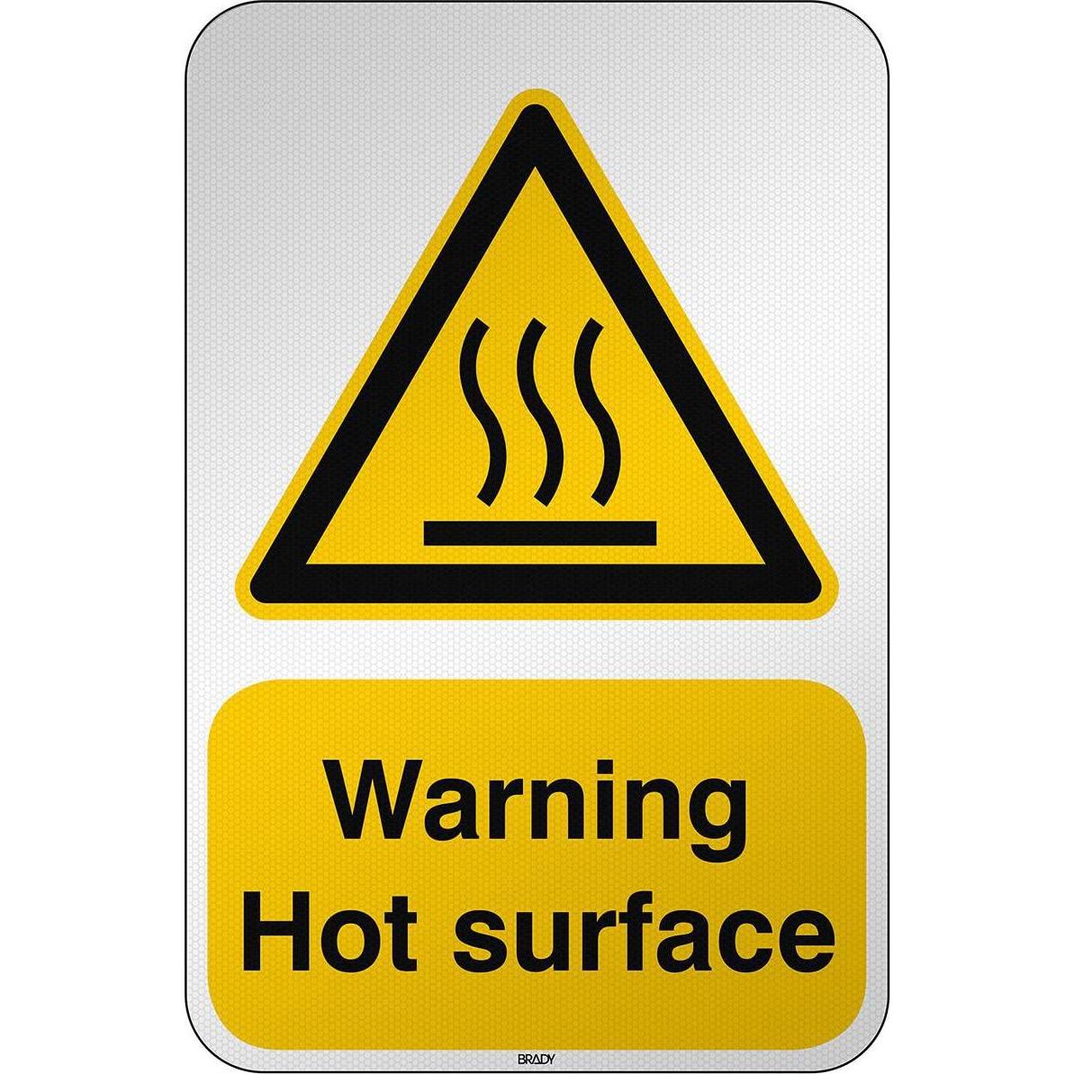 Brady, Sicherheitskennzeichnung, ISO Safety Sign Warning Hot
