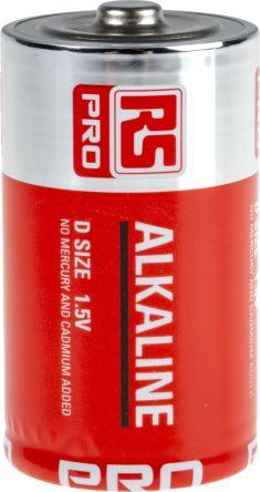 Produktbild RS PRO LR20 Alkali D Batterien, 16Ah mit Flachansc (20 Stk., D, 16000 mAh)