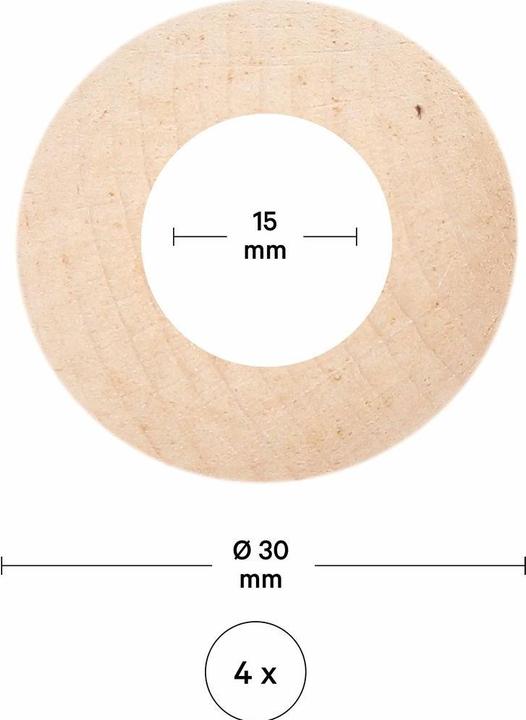 Produktbild I Am Creative Rohholzkugeln, Holzperlen