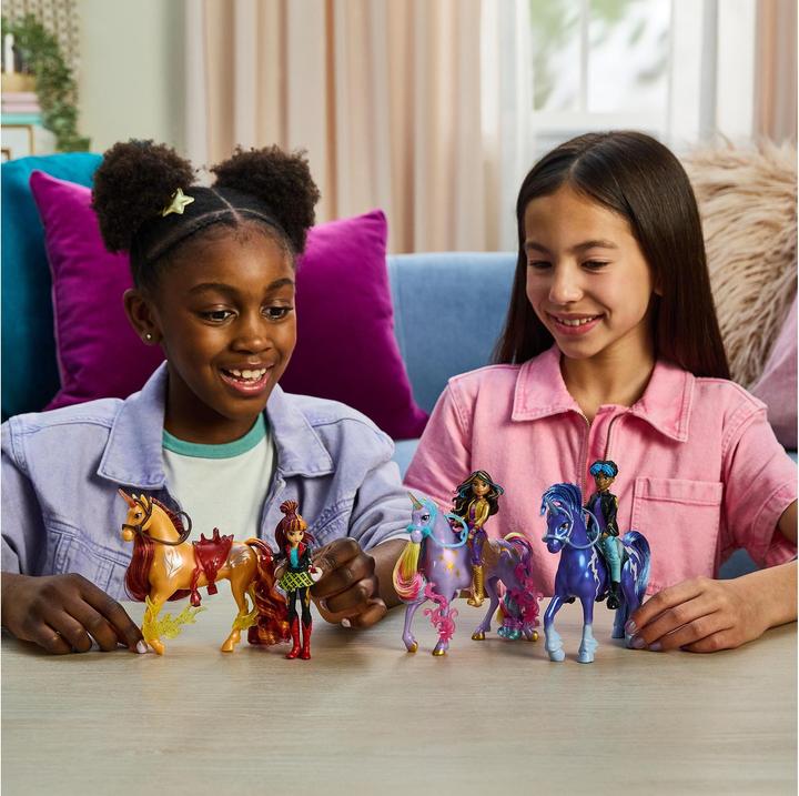 Actual product image Unicorn Academy - Sophia and unicorn Wildstar (with real mane and tail and brush)