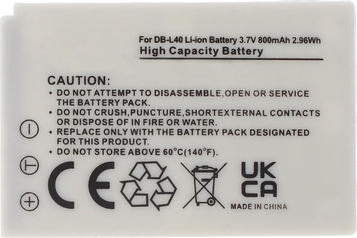 Immagine prodotto Sanyo Akku DB-L40, Xacti VPC, DMX-HD1 (Batteria della fotocamera)