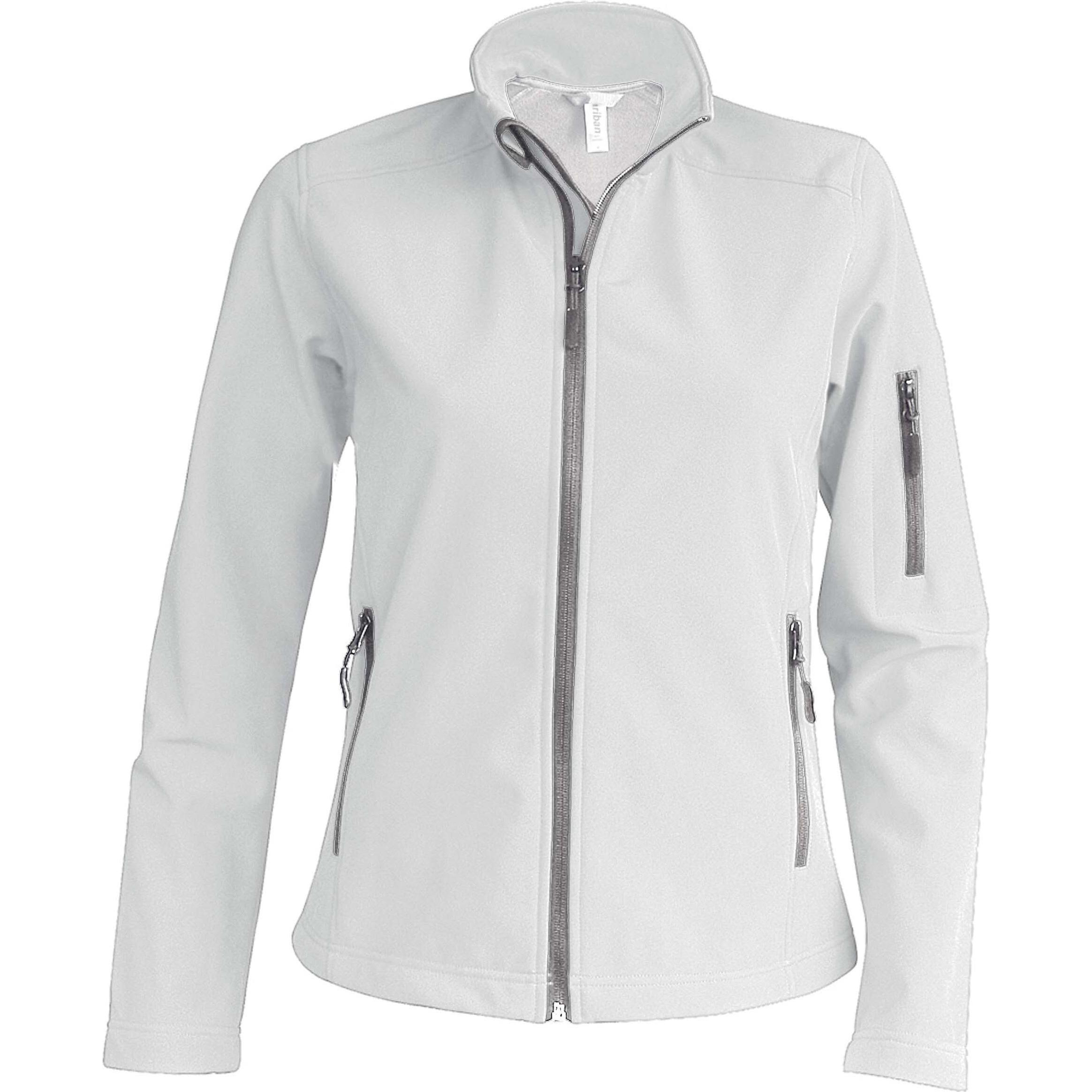Kariban, Damen, Jacke, Softshell blanche (4XL), Weiss, 4XL