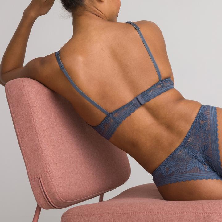 Actual product image La Redoute Collections Lace bra in foulard shape made from recycled material (80 C)
