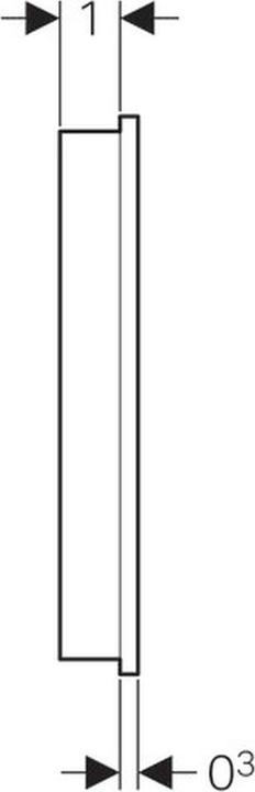 Produktbild Geberit AquaClean bedieningspaneel wand Mera 9.3x9.3cm t.b.v. AquaClean douchewc glas wit