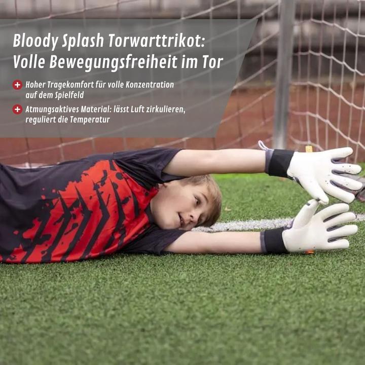 Actual product image Catch & Keep Trikot Bloody Splash Torwarttrikot Gr. L Kurzarm Fussball Shirt (L)