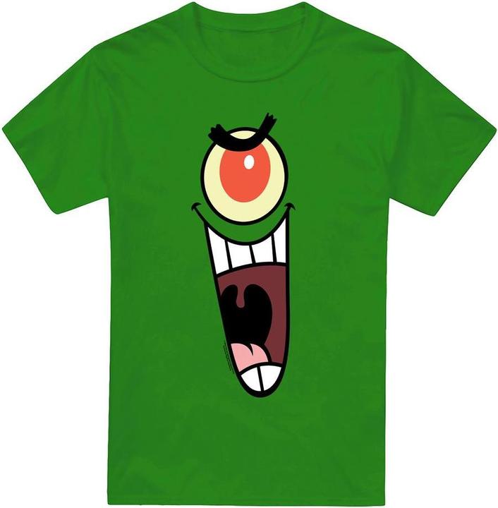 Immagine prodotto Spongebob Squarepants Maglietta Plankton Viso Uomo (XXL)
