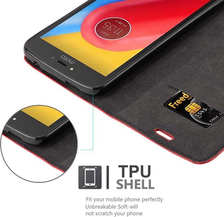 Actual product image Cadorabo Book Invisible Magnet Cover (Motorola Moto C)