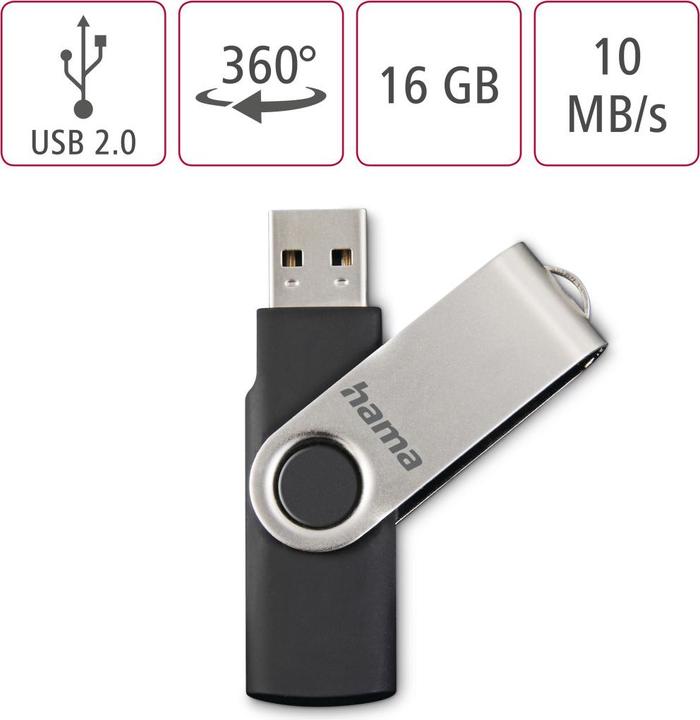 Actual product image Hama Rotates (16 GB, USB-A, USB 2.0)