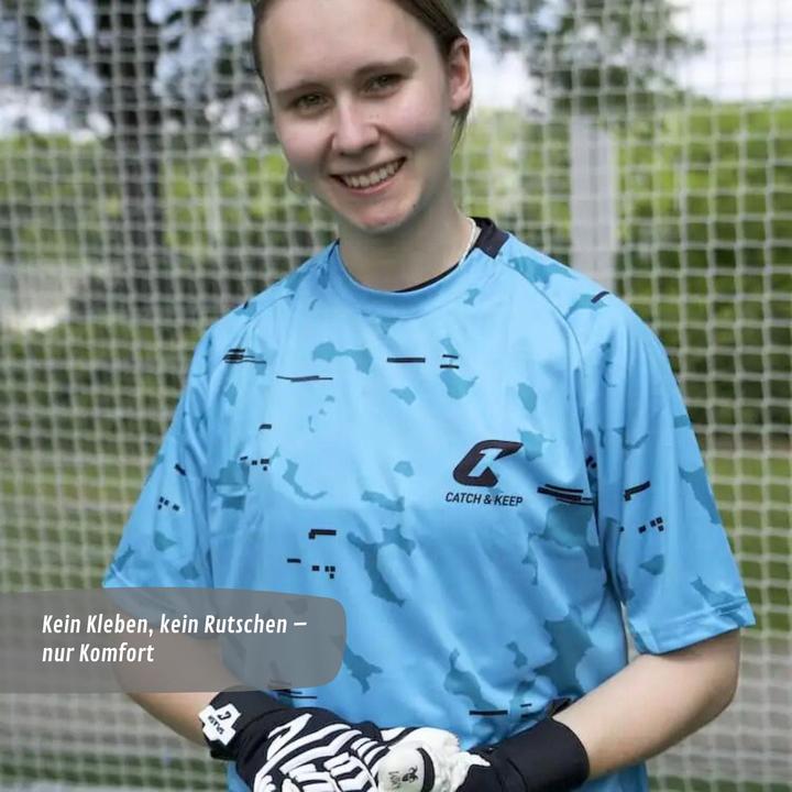 Image du produit Catch & Keep Trikot Blue Camou Torwarttrikot Gr. M Kurzarm Fussball Shirt (M)