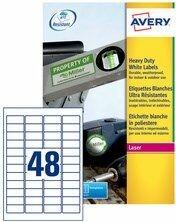 Produktbild Avery Dennison Etiketten Zweckform L4773, 63,5x33,9 mm, wasserfest, weiss, Pk. 480 Stk.